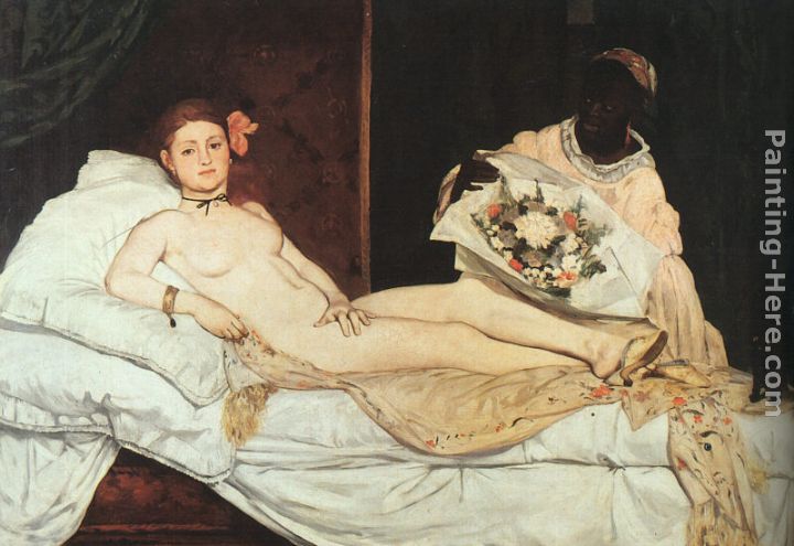 Olympia painting - Eduard Manet Olympia art painting